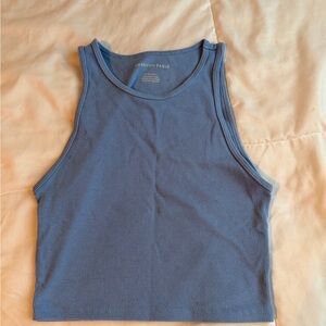 American Eagle Outfitters Blue Ribbed Tank Top